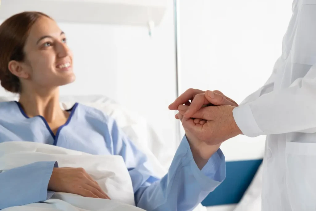 pacjent z dobrym samopoczuciem